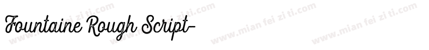 Fountaine Rough Script字体转换